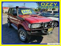 1991 Toyota Landcruiser Sahara (4x4) Red Automatic 4sp A Wagon