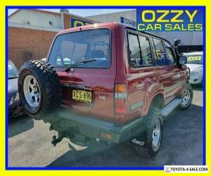 Item 1991 Toyota Landcruiser Sahara (4x4) Red Automatic 4sp A Wagon for Sale